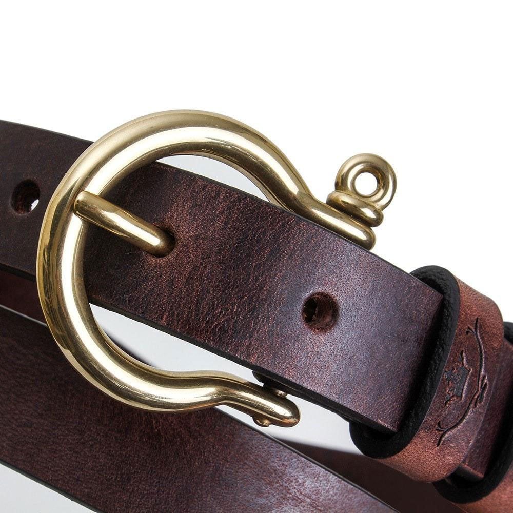 Great Dane Branded Leather Belt For Men | Green | With 35mm Brass Buckles