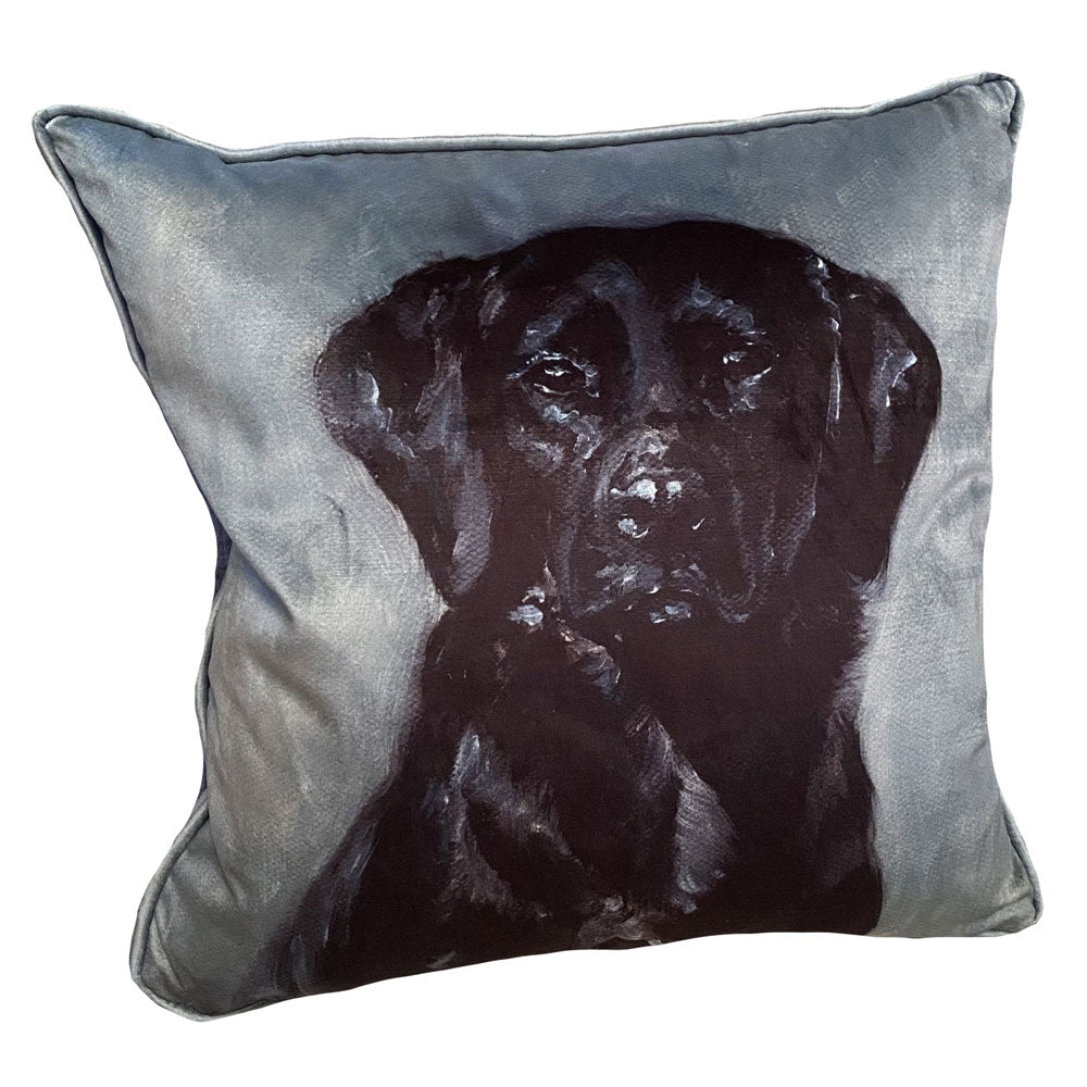 Anna Thompson Black Labrador Cushion