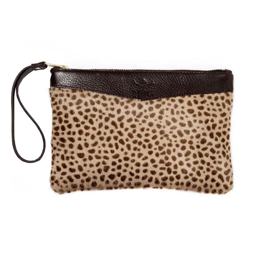 The Mackenzie & George Tetbury Clutch in Brown Spot#Brown Spot