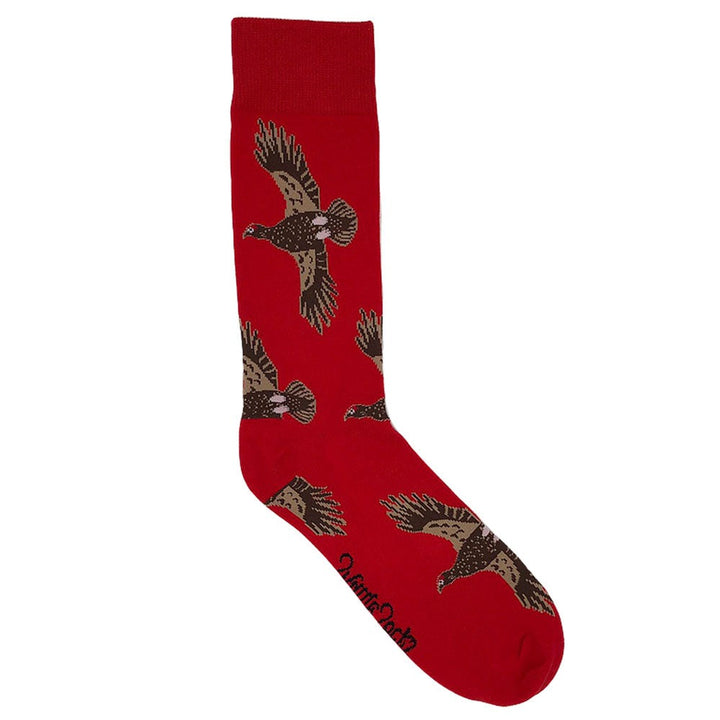 The Shuttle Socks Ladies Flying Grouse Socks in Red#Red