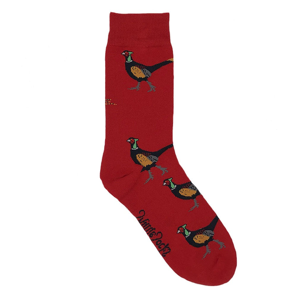 The Shuttle Socks Ladies Pheasant Socks in Red#Red
