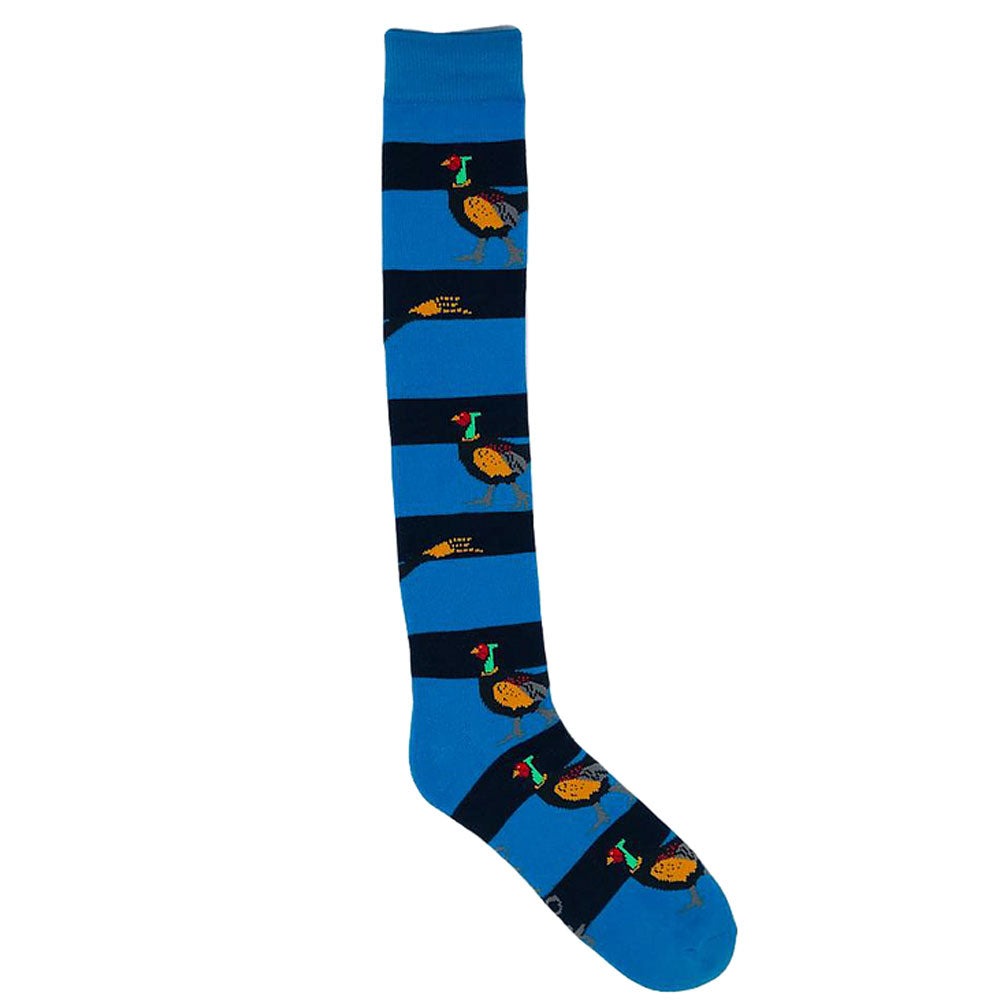 The Shuttle Socks Ladies Pheasant Welly Socks in Blue#Blue