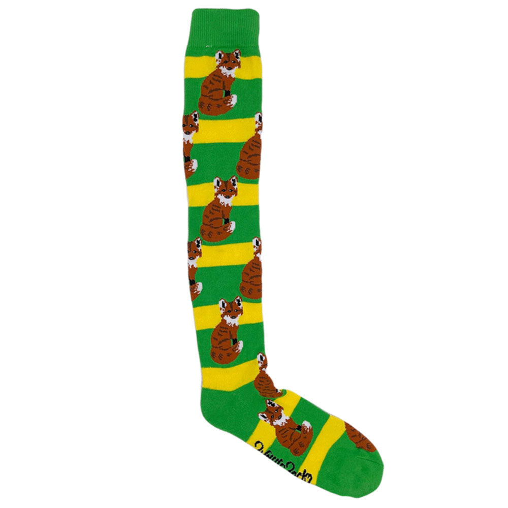 The Shuttle Socks Ladies Fox Welly Socks in Green#Green