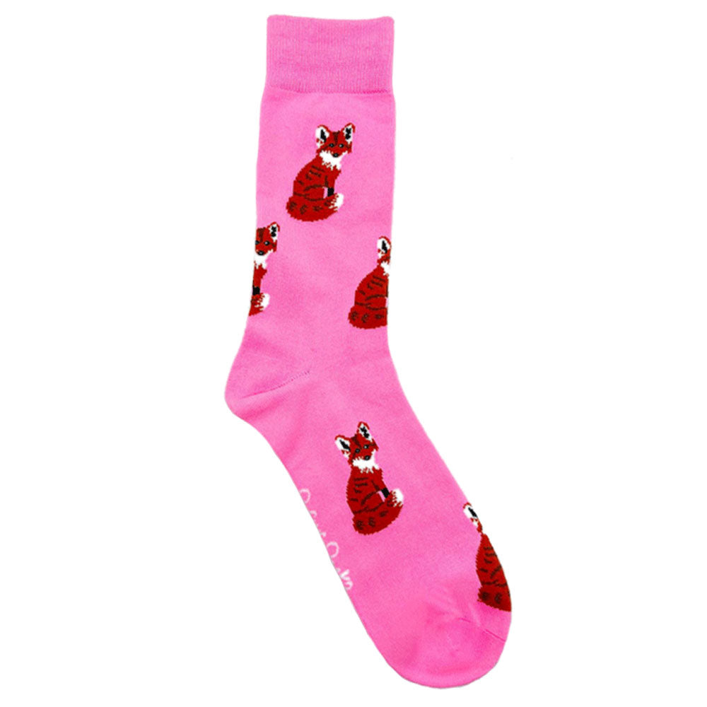 The Shuttle Socks Ladies Fox Socks in Pink#Pink