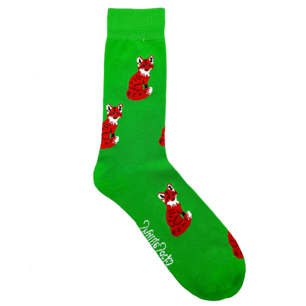 The Shuttle Socks Mens Fox Socks in Green#Green