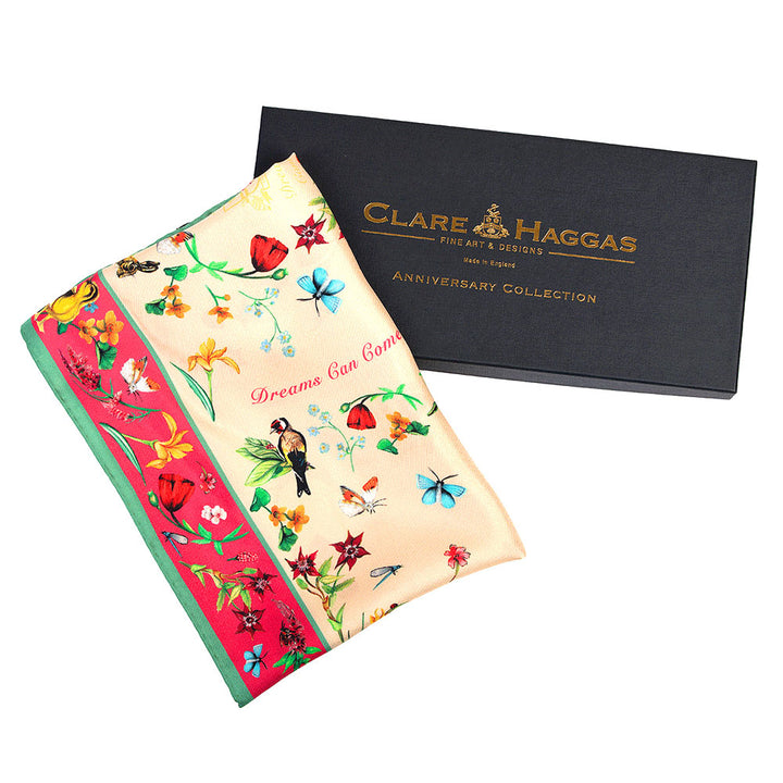 Clare Haggas Dream Can Come True Anniversary Collection Narrow Silk Scarf