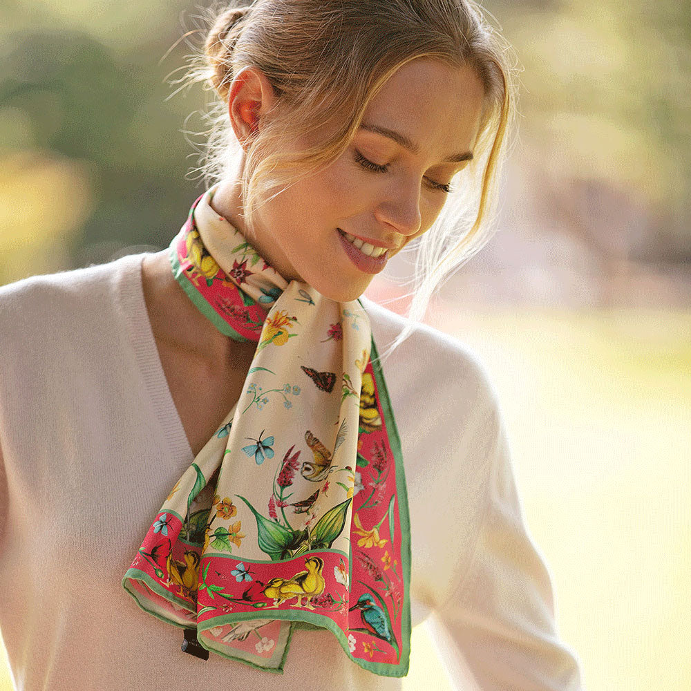 Clare Haggas Dream Can Come True Anniversary Collection Narrow Silk Scarf