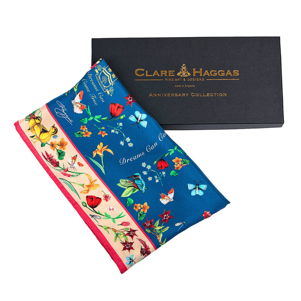 Clare Haggas Dream Can Come True Anniversary Collection Narrow Silk Scarf