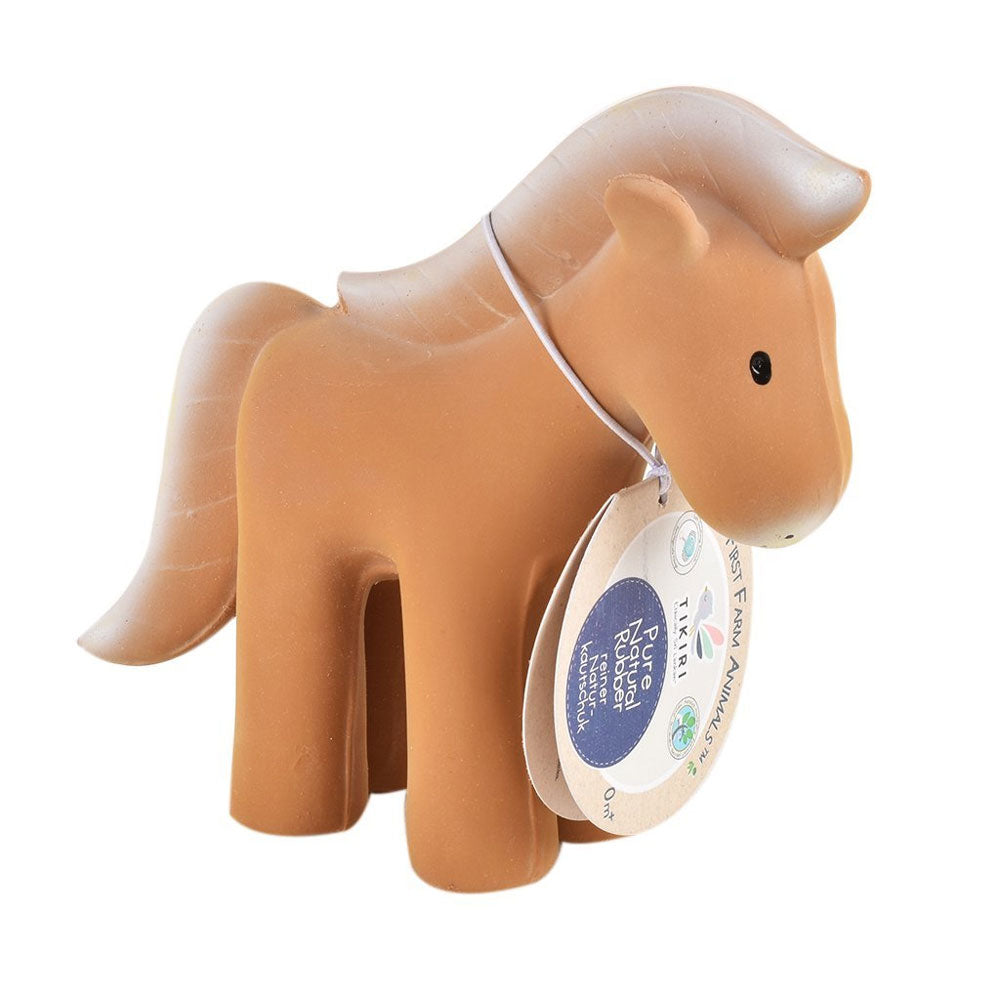 Tikiri My First Horse Natural Rubber Baby Rattle & Bath Toy