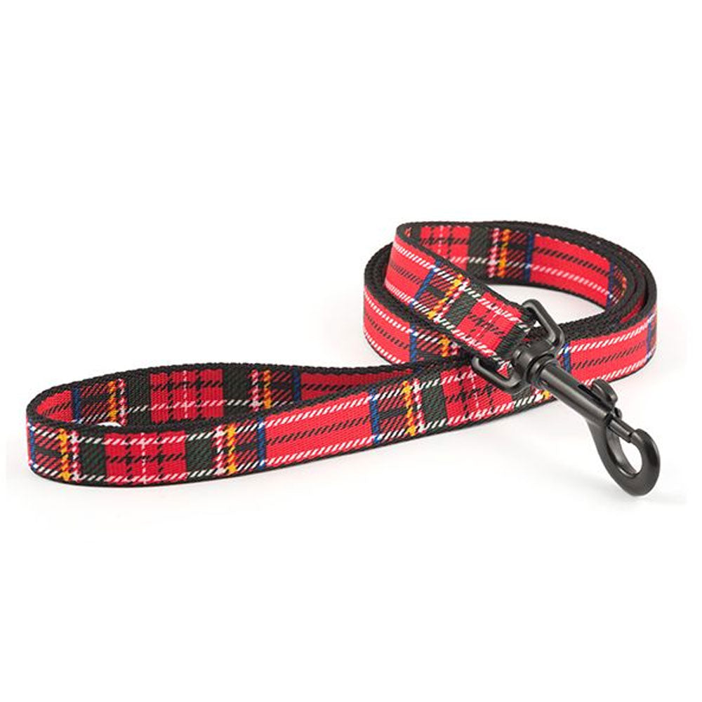 The Ancol Tartan Lead in Red#Red