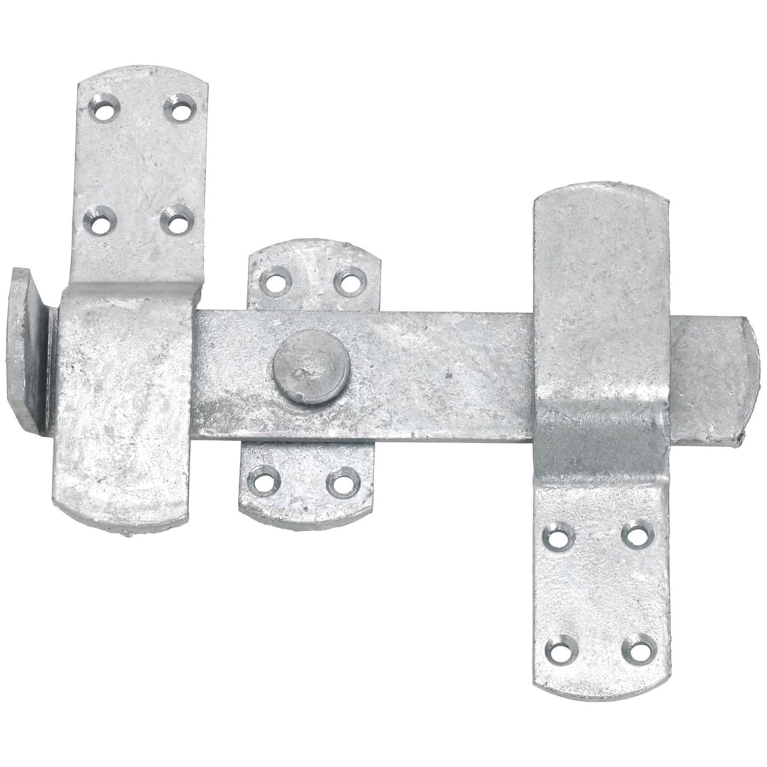 The Perry Equestrian Galvanised Kickover Stable Latches in Silver#Silver