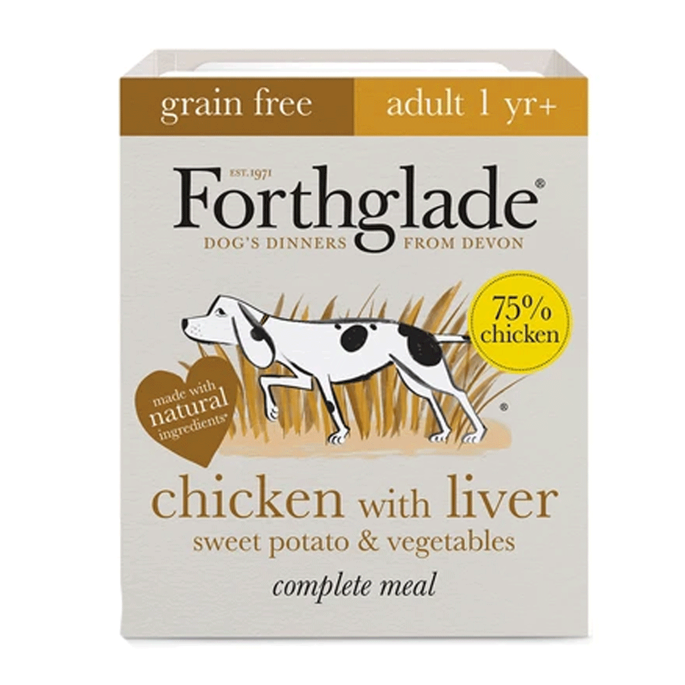 Forthglade Complete Grain Free Chicken & Liver Adult Dog Food 395g