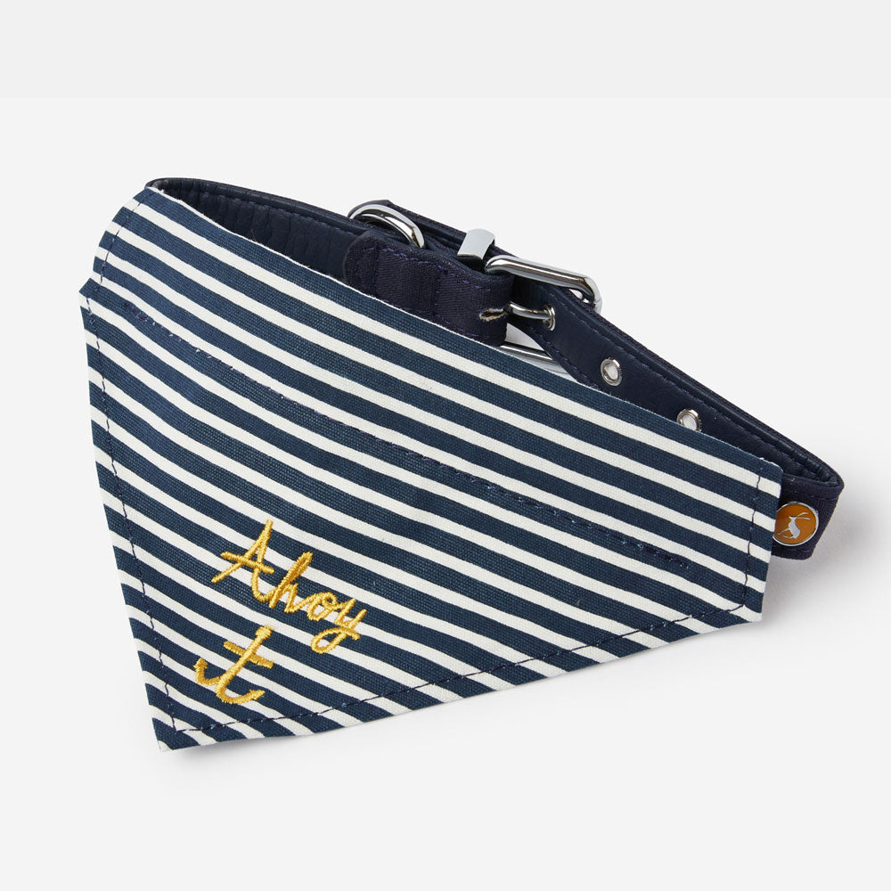 The Joules Nautical Collar & Neckerchief for Dogs in Navy#Navy