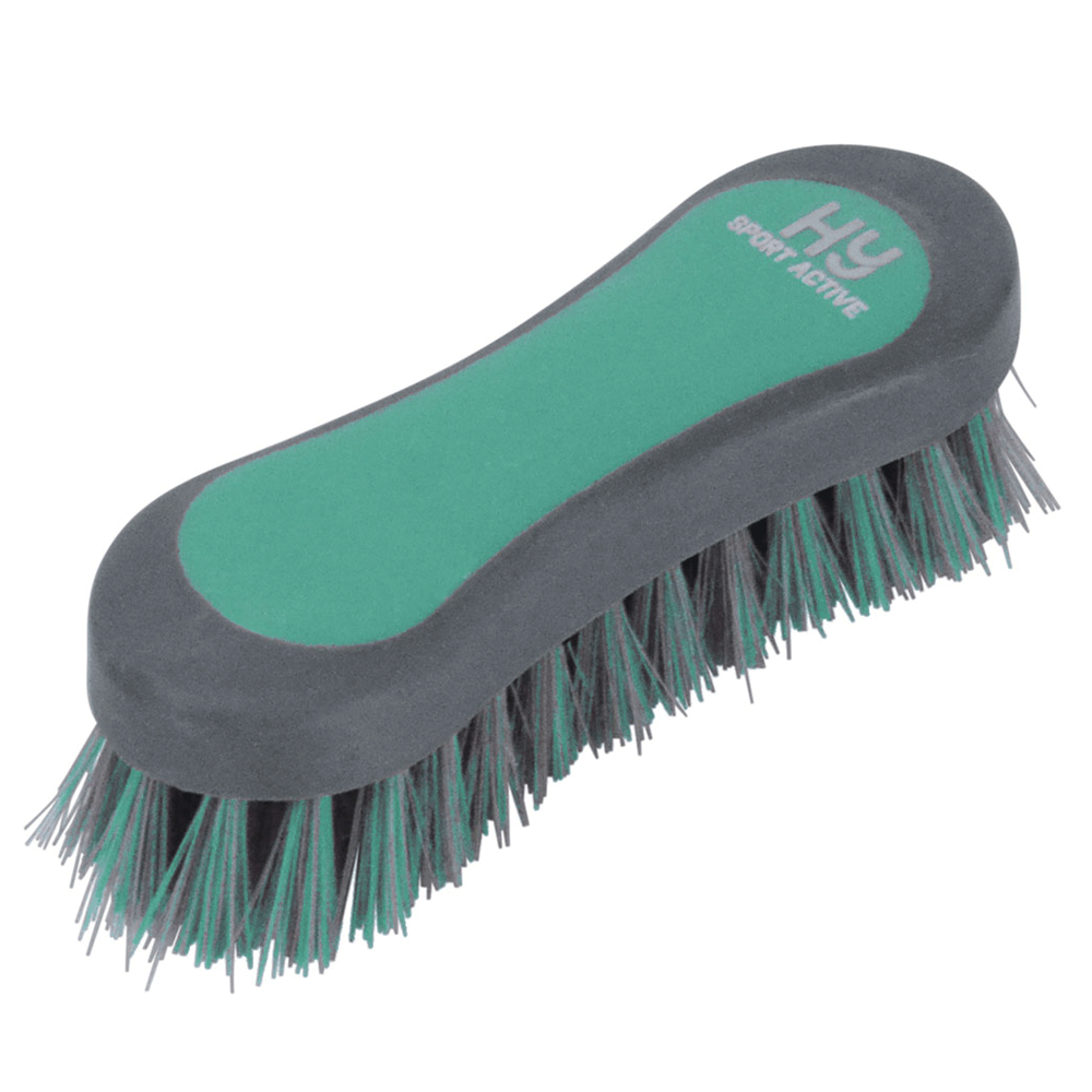 The Hy Sport Active Groom Face Brush in Emerald Green#Emerald Green