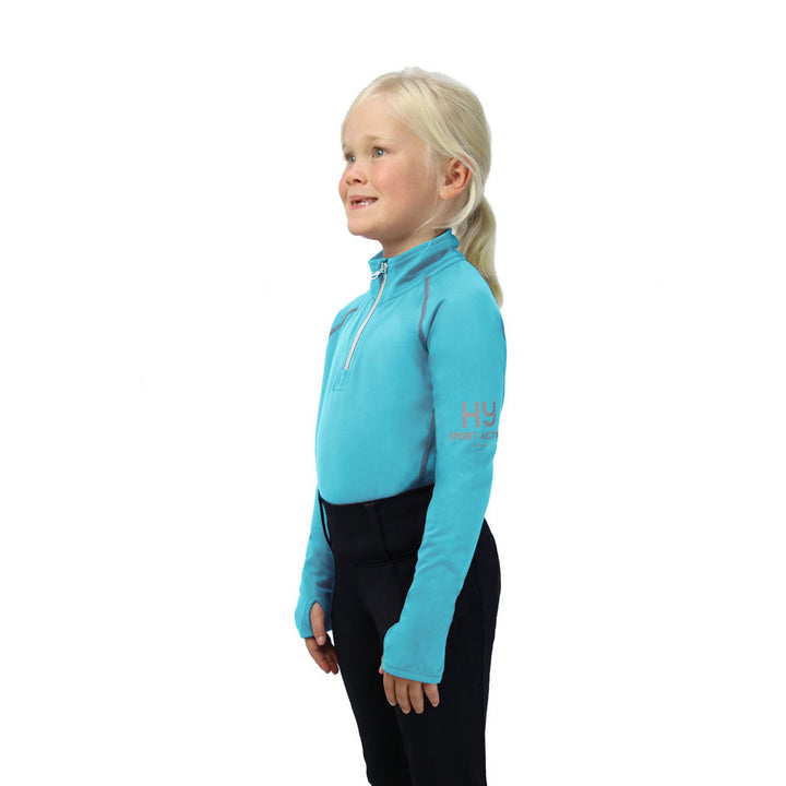 The Hy Sport Active Young Rider Baselayer in Light Blue#Light Blue