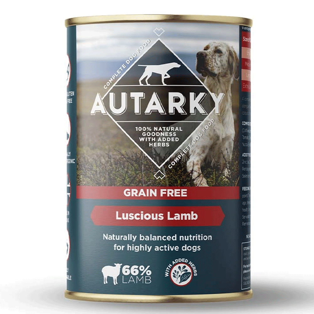 Autarky Grain Free Luscious Lamb Wet Dog Food 12x395g 12 x 395g