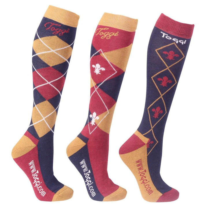 The Toggi Ladies Chestermere Socks 3 Pack in Navy#Navy