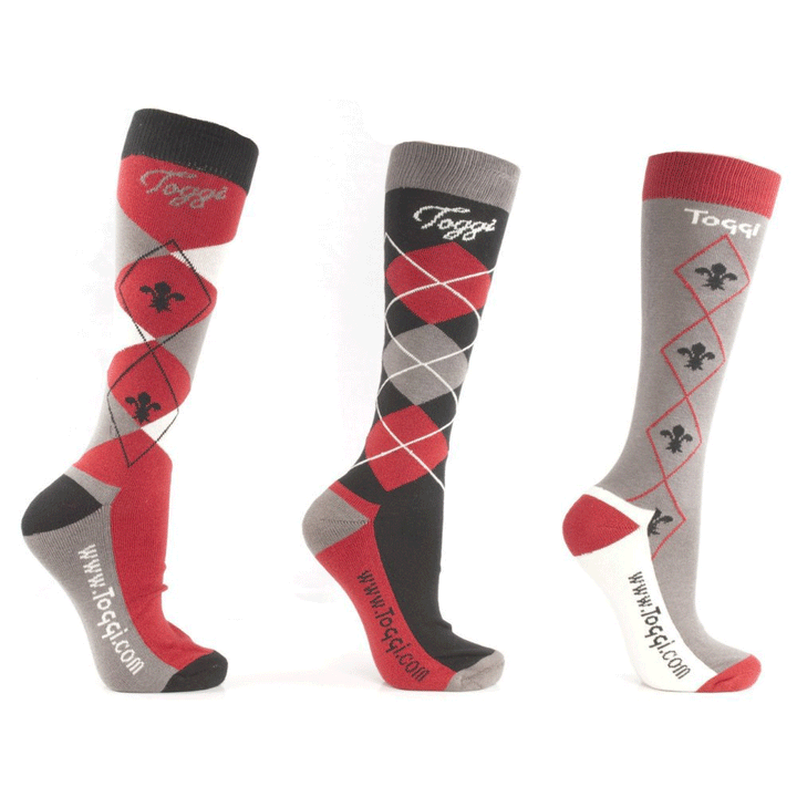 The Toggi Ladies Chestermere Socks 3 Pack in Black#Black