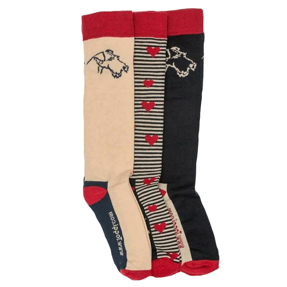 The Toggi Ladies Terrier 3 Pack Socks in Black#Black