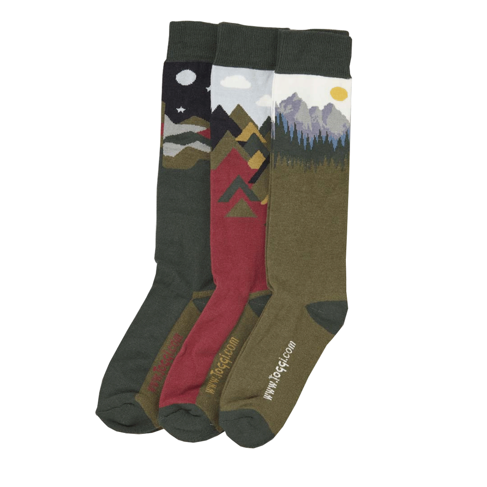 The Toggi Scenic Winter Socks - 3 Pack in Multi-Coloured#Multi-Coloured