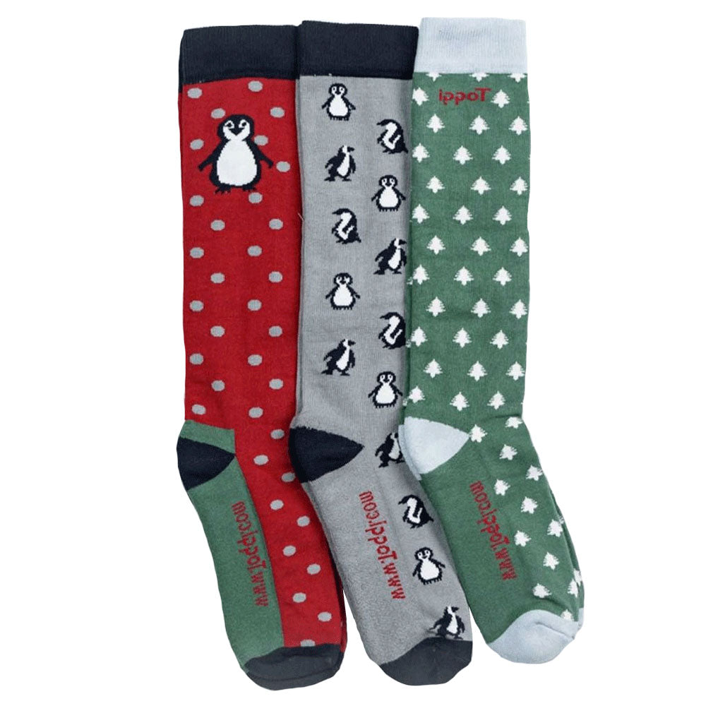 The Toggi Ladies Penguin 3 Pack Socks in Grey#Grey