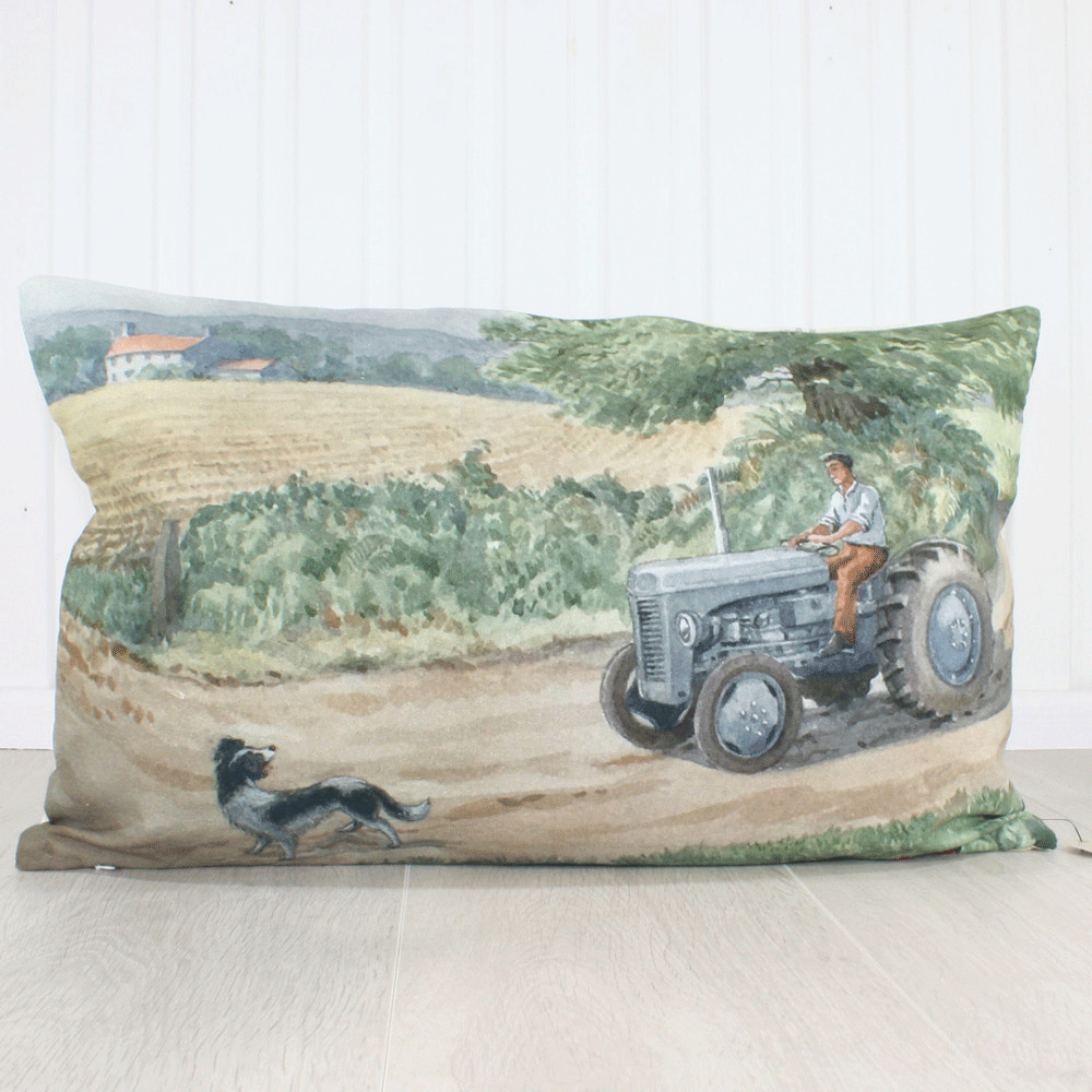 The Grays Making Tracks Cushion in White Print#White Print