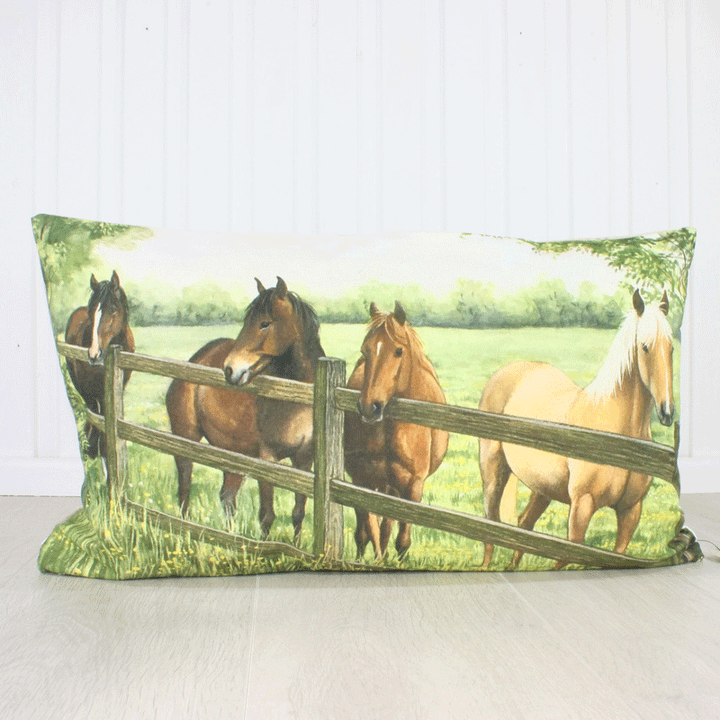 The Grays Summer Camp Cushion in White Print#White Print