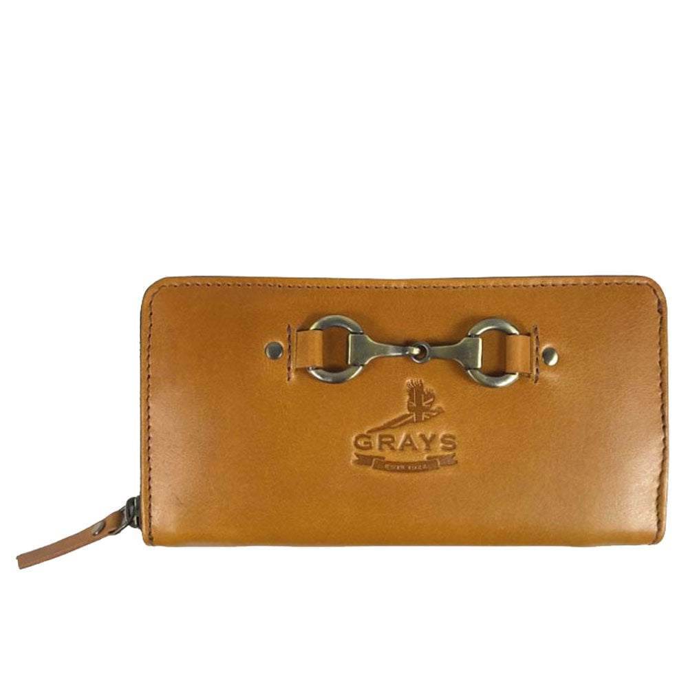 The Grays Sally Leather Zip Purse in Tan#Tan