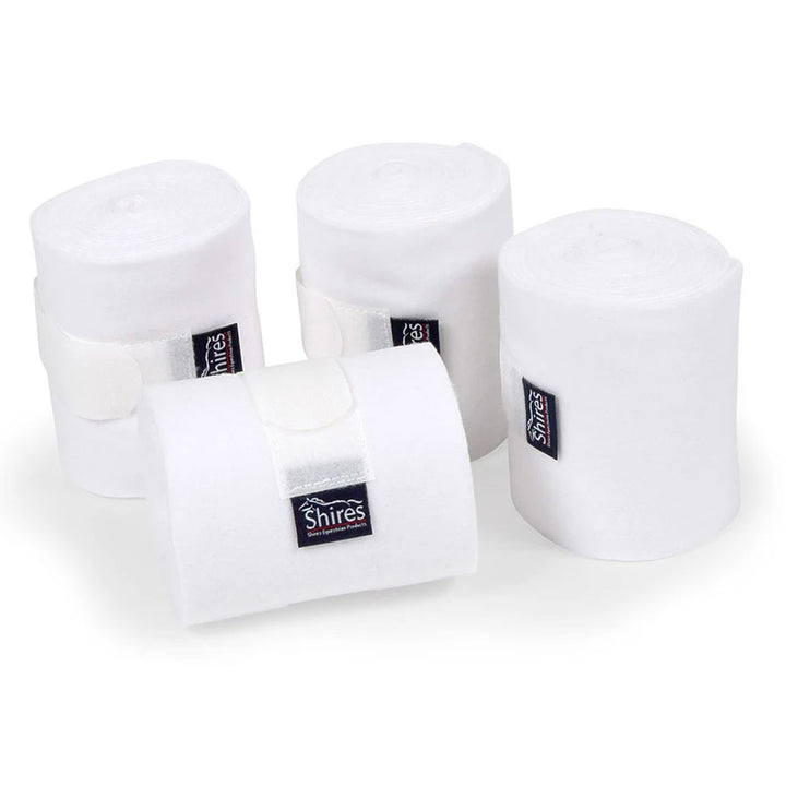The Shires Arma Fleece Bandages in White#White