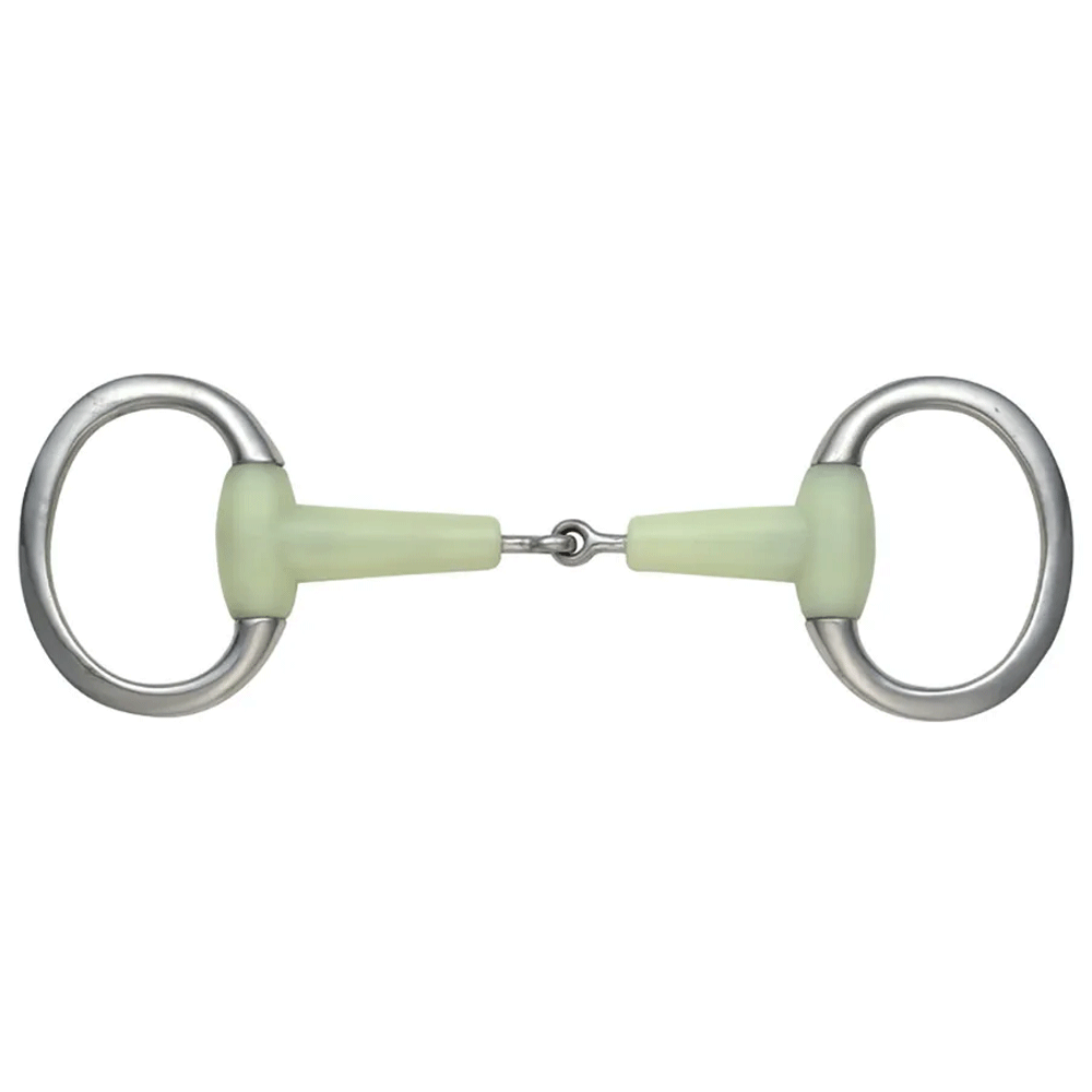 The Shires Equikind Jointed Eggbutt Flat Ring in Cream#Cream
