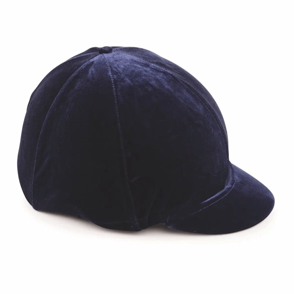 The Shires Velveteen Hat Cover in Navy#Navy