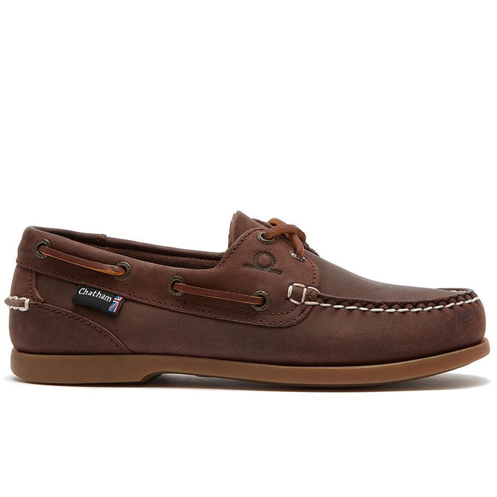 Chatham Ladies Deck Lady G2 Boat Shoes in Chocolate#Chocolate