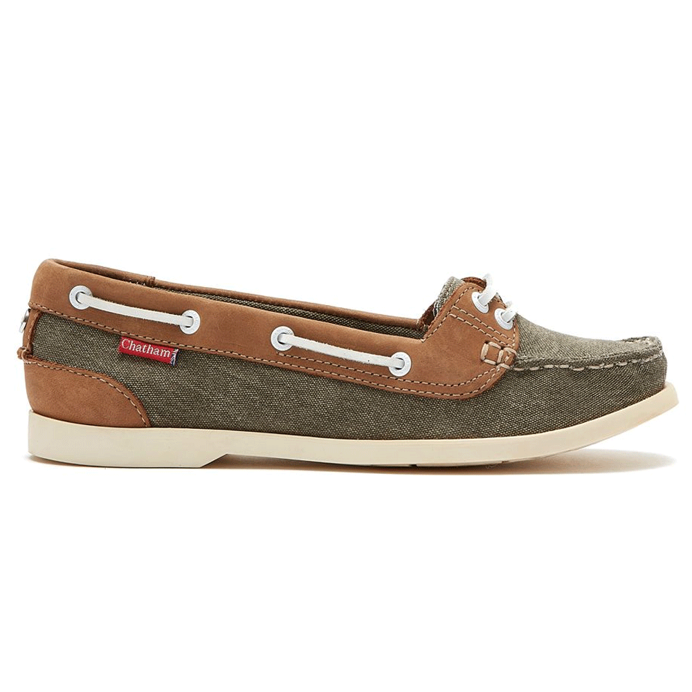 The Chatham Ladies Durdle Boat Shoes in Green#Green