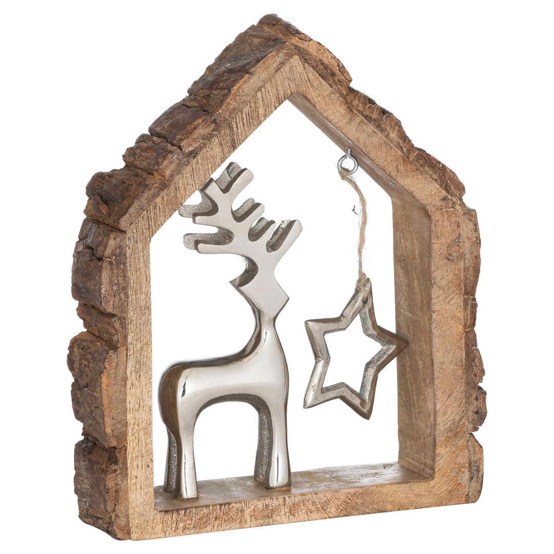 Millbry Hill Christmas Root Star And Stag House Ornament