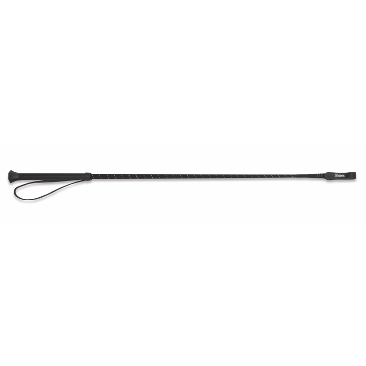 The Shires Reflective Thread Stem Whip in Black#Black