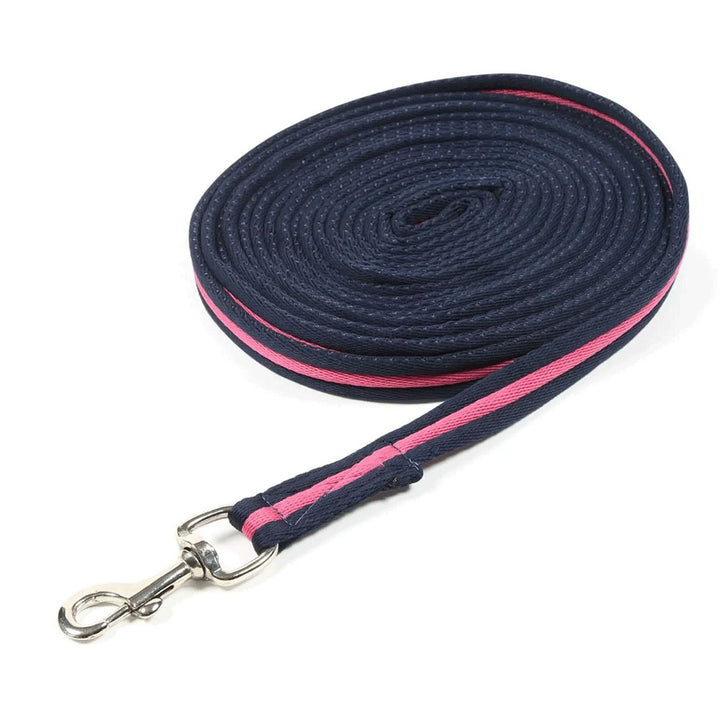 The Shires Cushion Web Lunge Line 8m in Navy#Navy