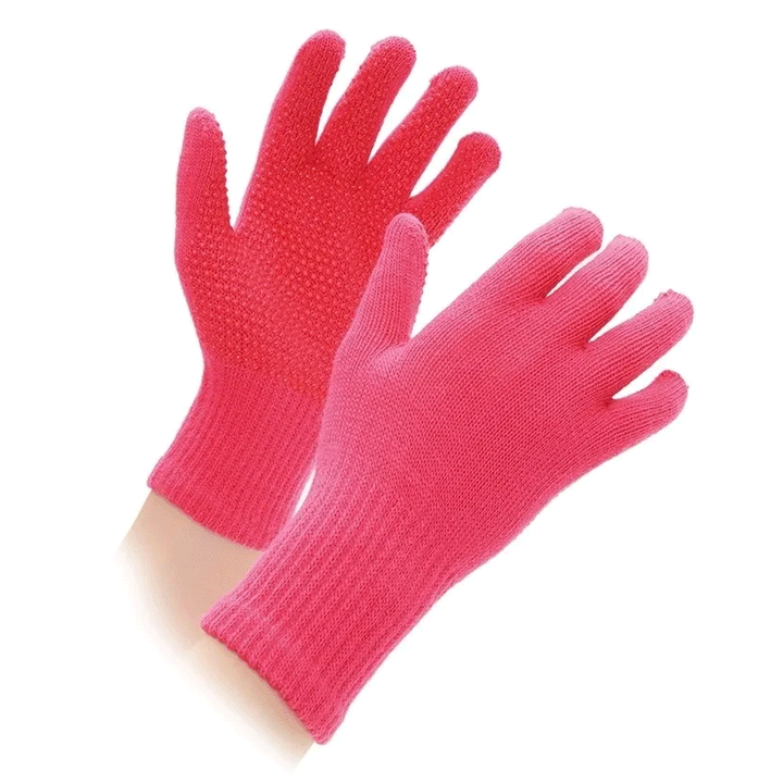The Shires Adults Suregrip Riding Gloves in Pink#Pink