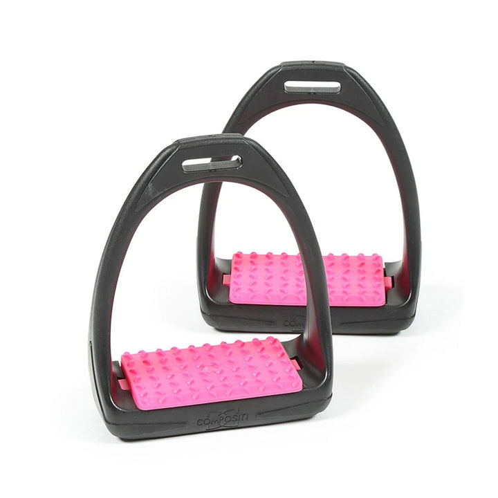 The Shires Compositi Reflex Stirrups in Pink#Pink