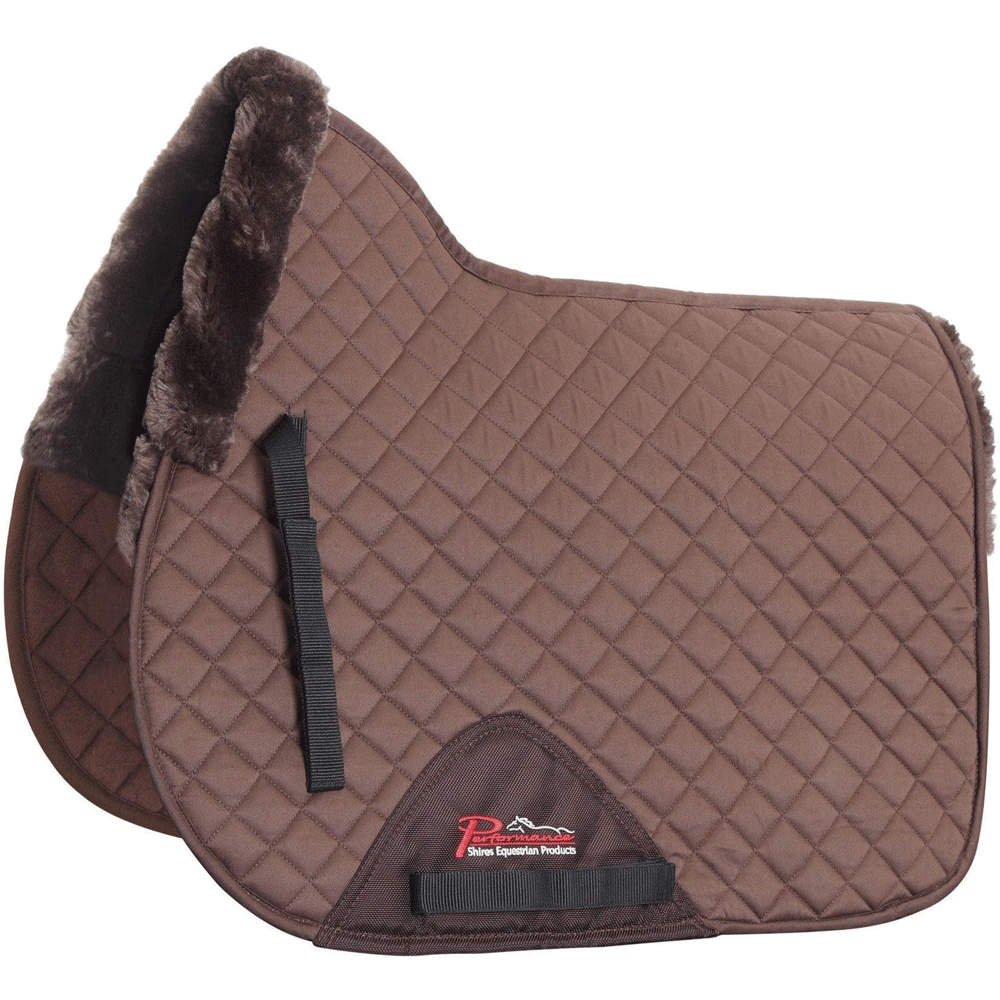 Shires Performance SupaFleece Saddlecloth in Brown#Brown