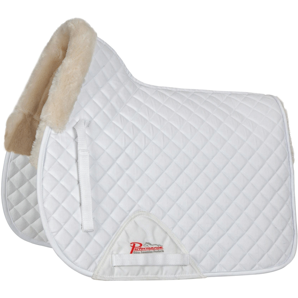 The Shires Performance SupaFleece Saddlecloth in White#White