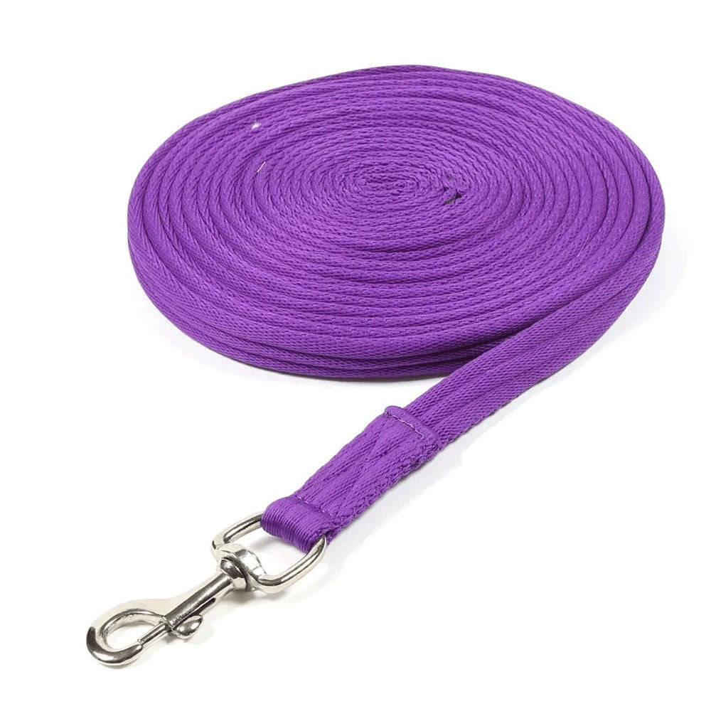The Shires Cushion Web Lunge Line 8m in Purple#Purple