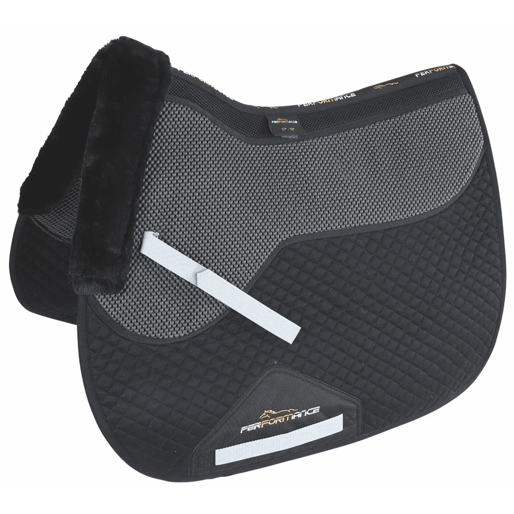 The Shires Performance Soft Grip Saddlecloth in Black#Black