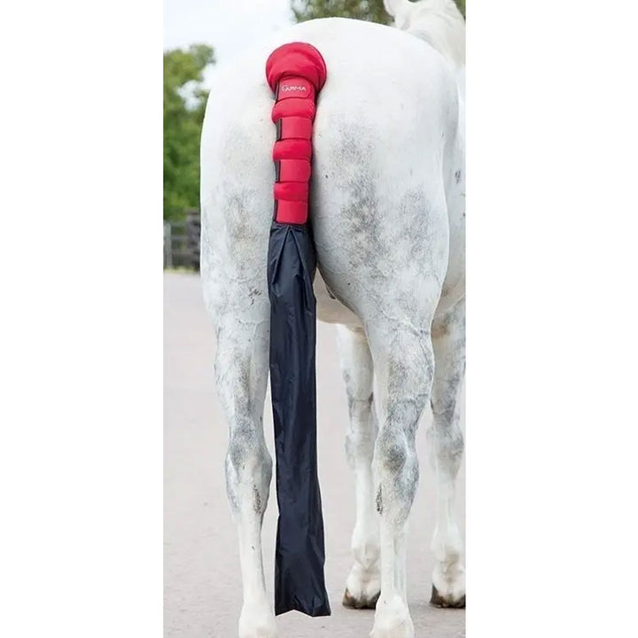 The Shires Arma Padded Tail Guard With Bag in Red#Red