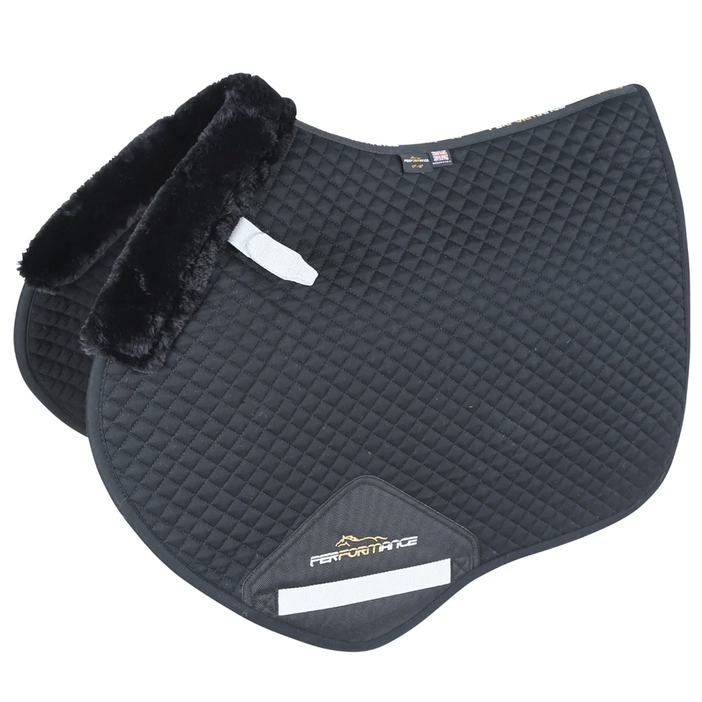 The Shires Performance SupaFleece Jump Saddlecloth in Black#Black