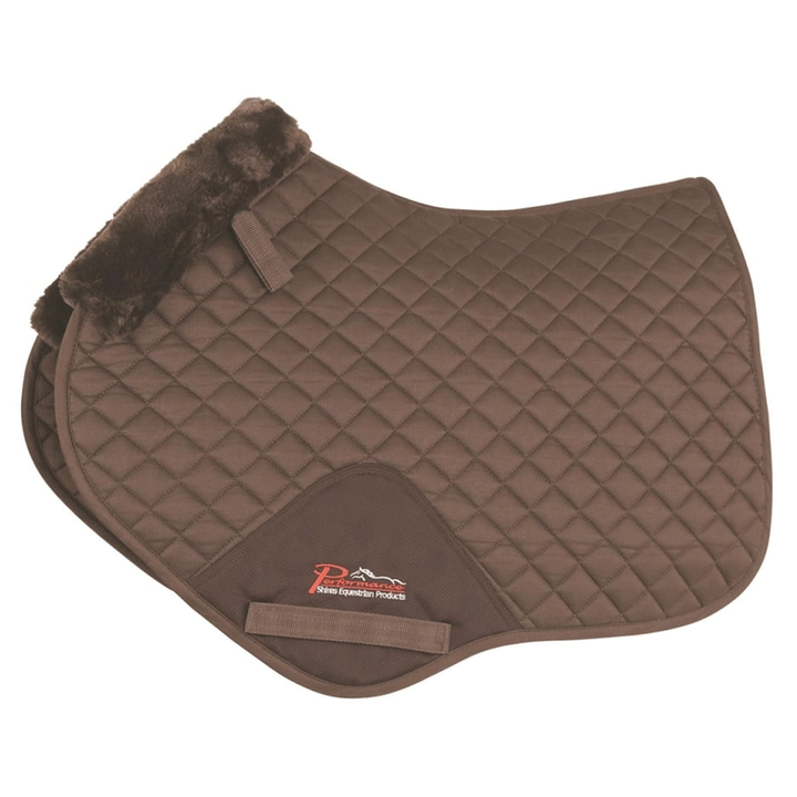 The Shires Performance SupaFleece Jump Saddlecloth in Brown#Brown