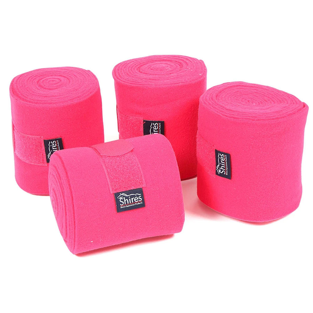 The Shires Arma Fleece Bandages in Pink#Pink