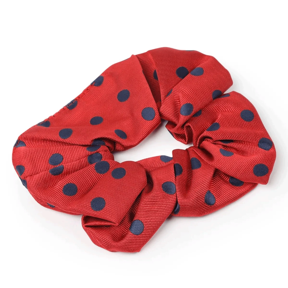 The Shires Show Scrunchie Dots in Navy#Navy