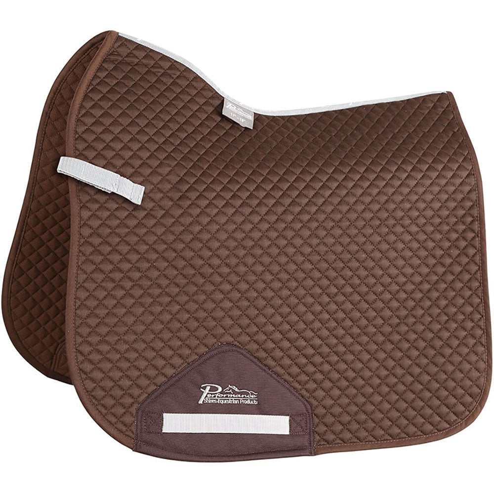 The Shires Performance Dressage Saddlecloth in Brown#Brown