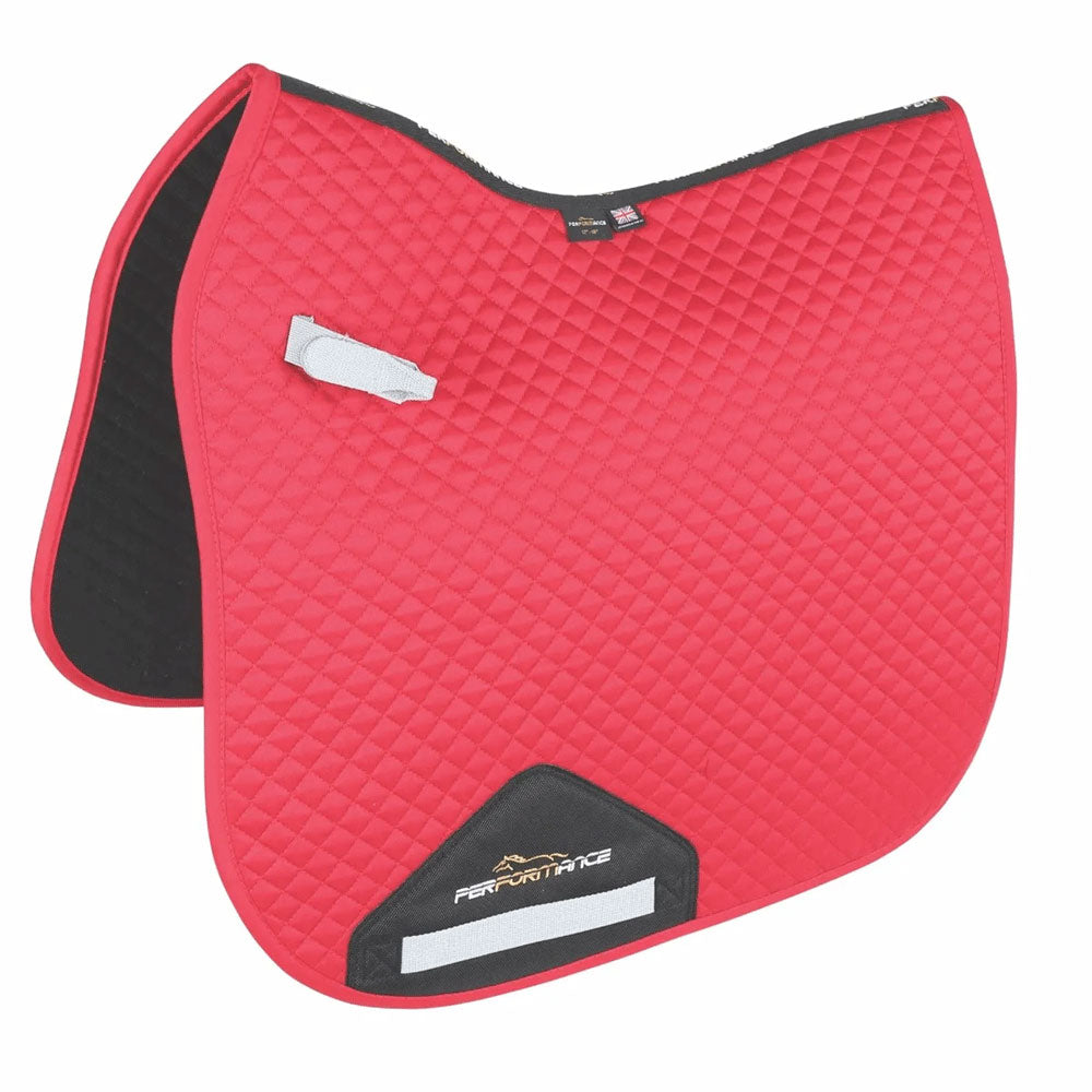 The Shires Performance Dressage Saddlecloth in Red#Red