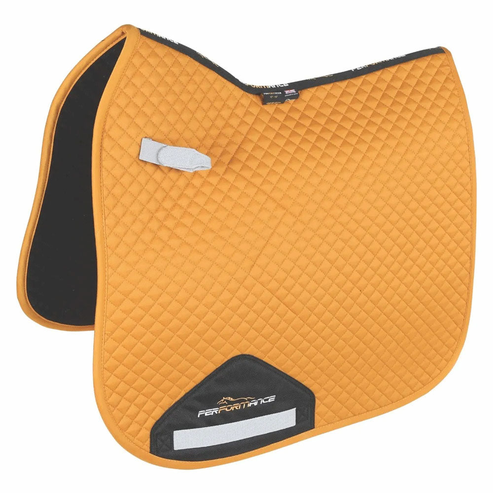 The Shires Performance Dressage Saddlecloth in Yellow#Yellow